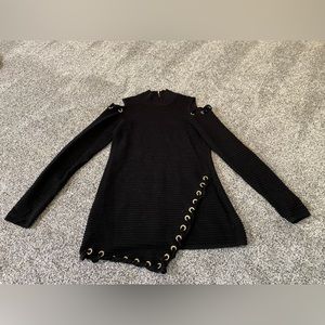 Beldini Black Sweater with cutouts